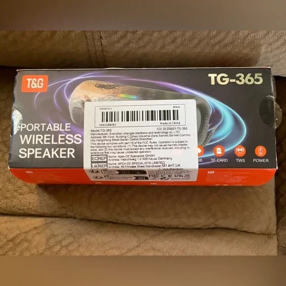 Portable Wireless Bluetooth Speaker, Black — T&G - Picture 7 of 16